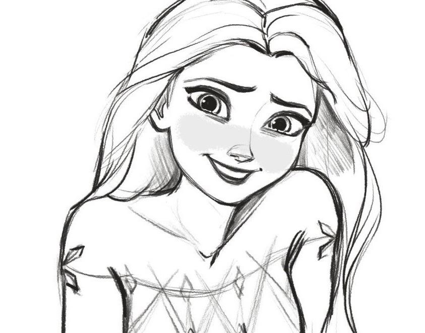 Disney Elsa of Arendelle Drawing Hand drawn