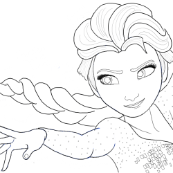 Disney Elsa of Arendelle Drawing Sketch