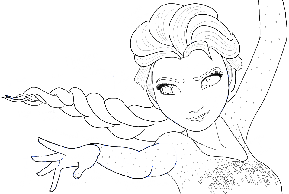 Disney Elsa of Arendelle Drawing Sketch