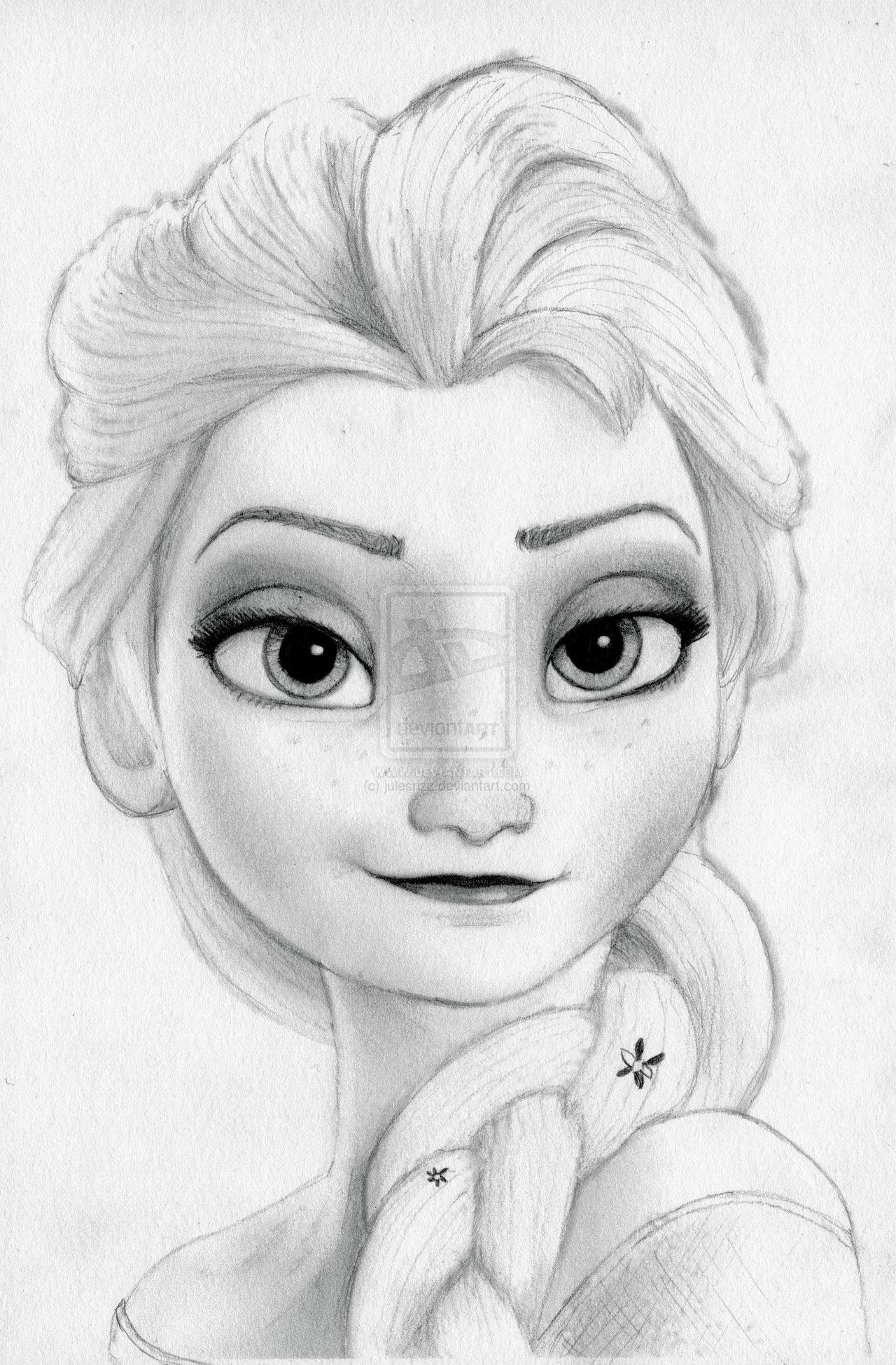 Disney Elsa of Arendelle Drawing Stunning Sketch