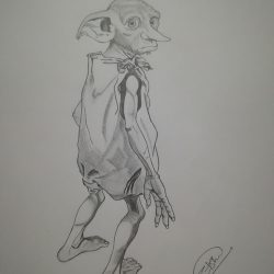 Dobby Drawing Intricate Artwork