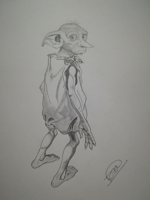 Dobby Drawing Intricate Artwork