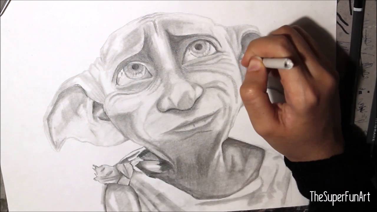 Dobby Drawing Realistic Sketch