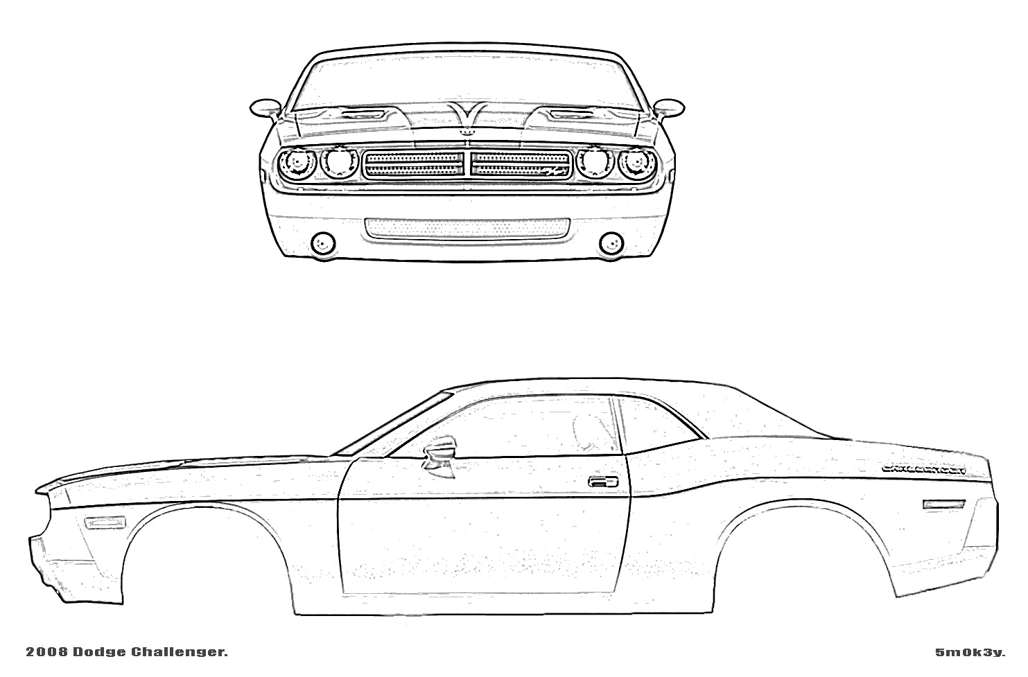 Dodge Drawing Artistic Sketching