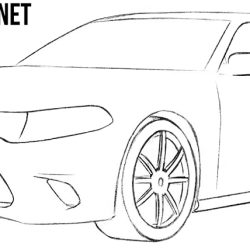 Dodge Drawing Detailed Sketch