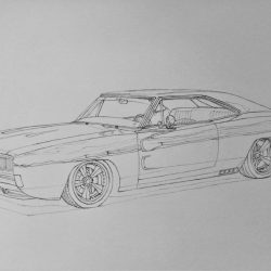 Dodge Drawing Hand drawn