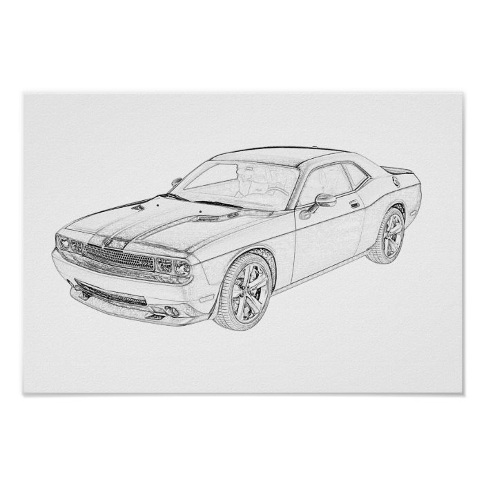 Dodge Drawing Hand drawn Sketch