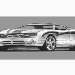 Dodge Drawing Professional Artwork