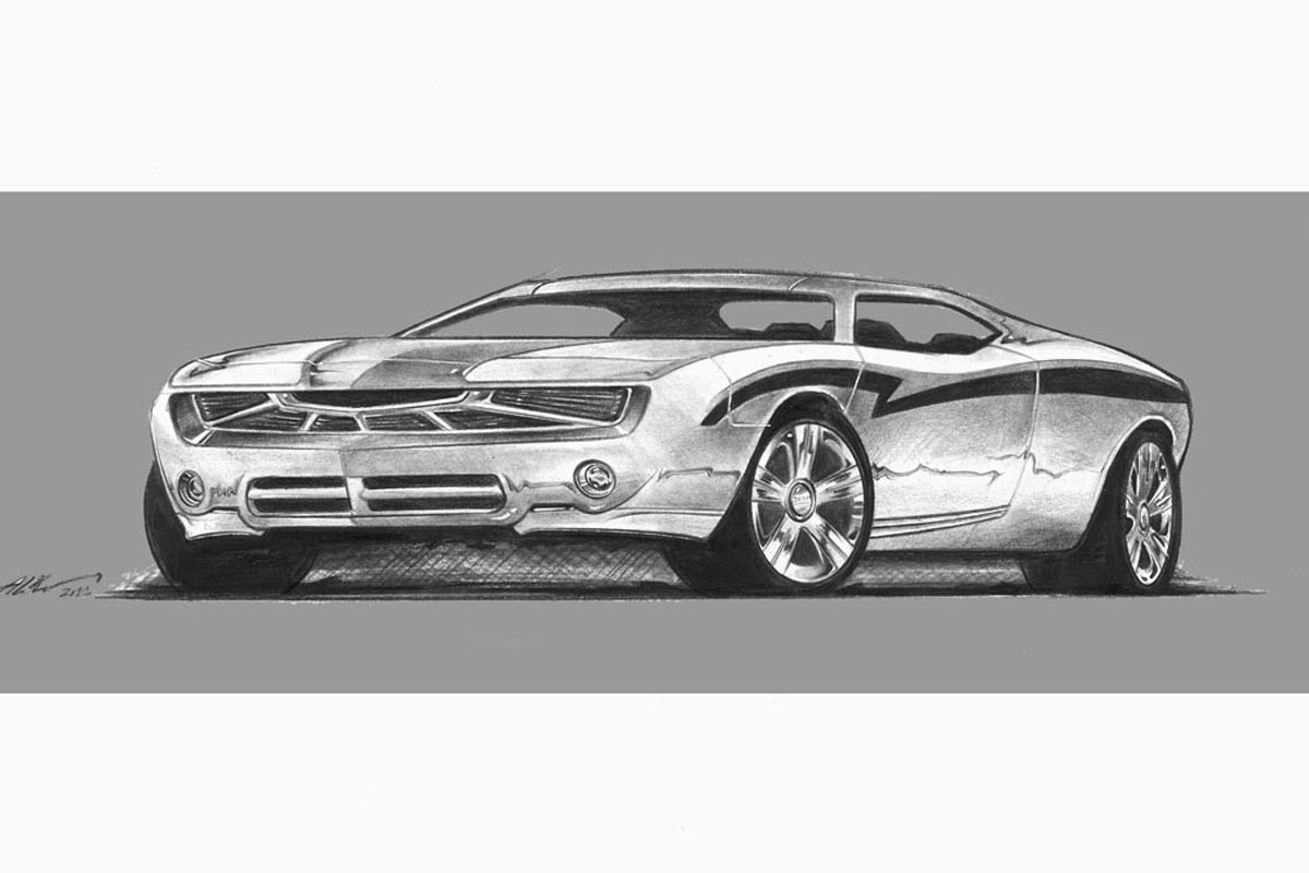 Dodge Drawing Professional Artwork