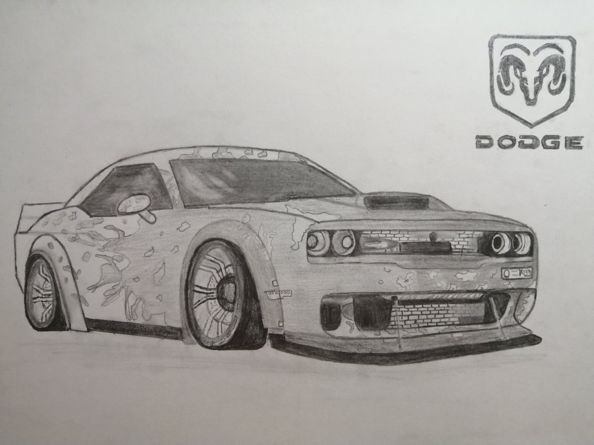 Dodge Drawing Sketch