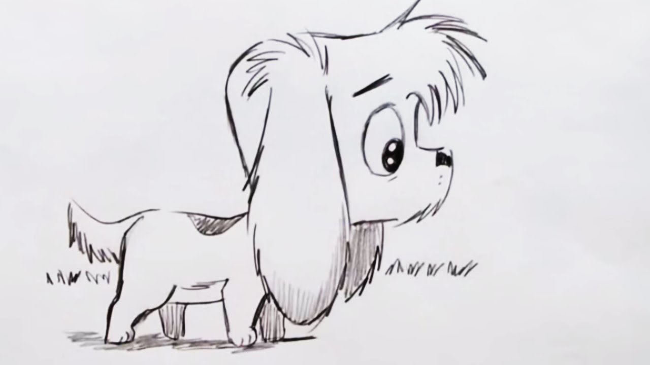 Dog Cartoon Drawing Amazing Sketch