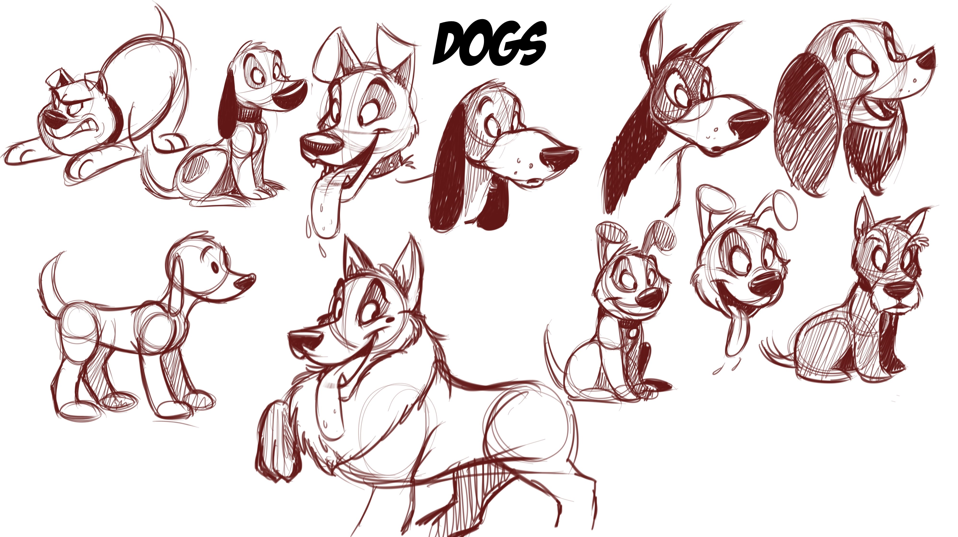 Dog Cartoon Drawing Art