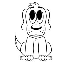 Dog Cartoon Drawing Hand drawn