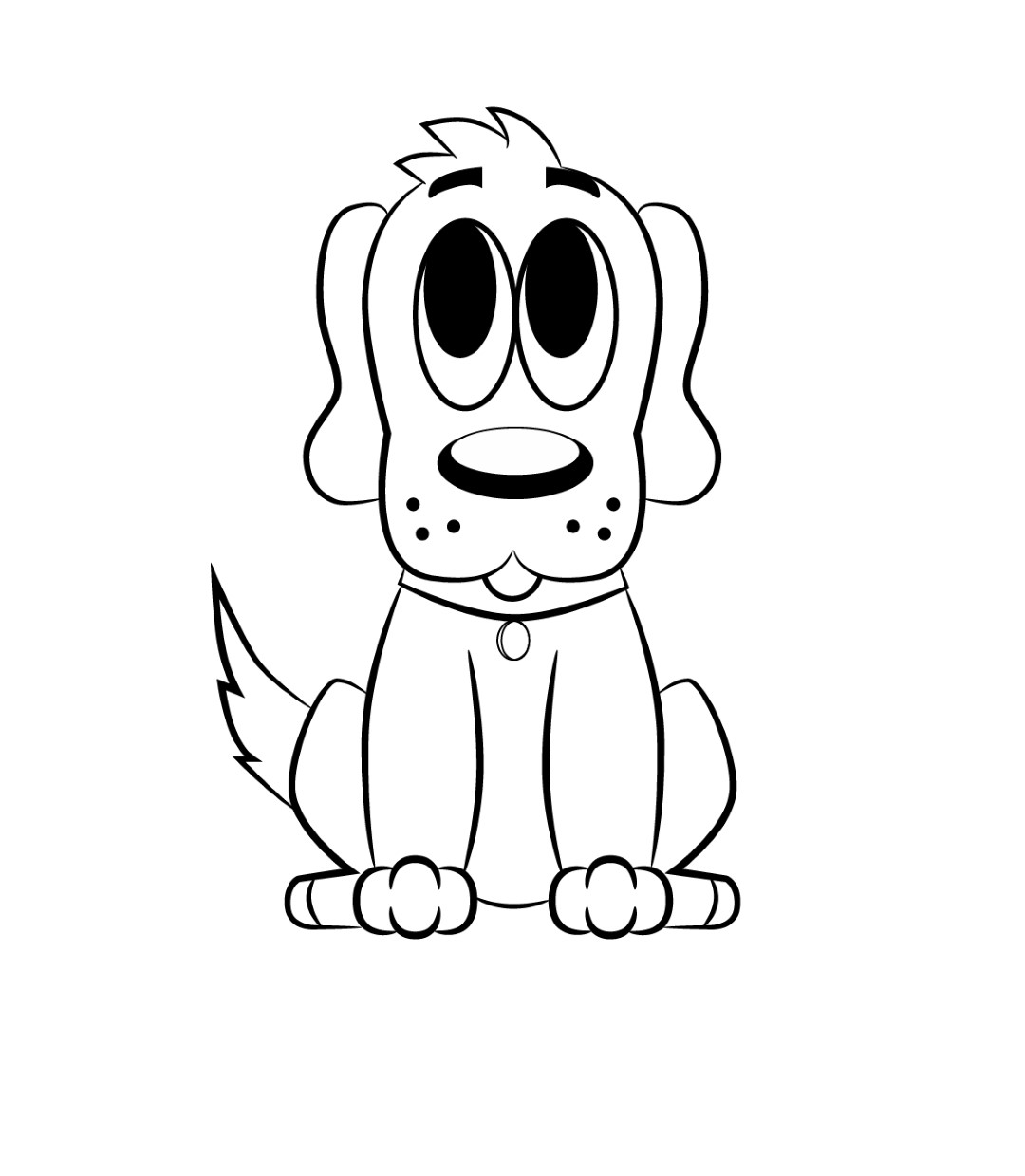 Dog Cartoon Drawing Hand drawn