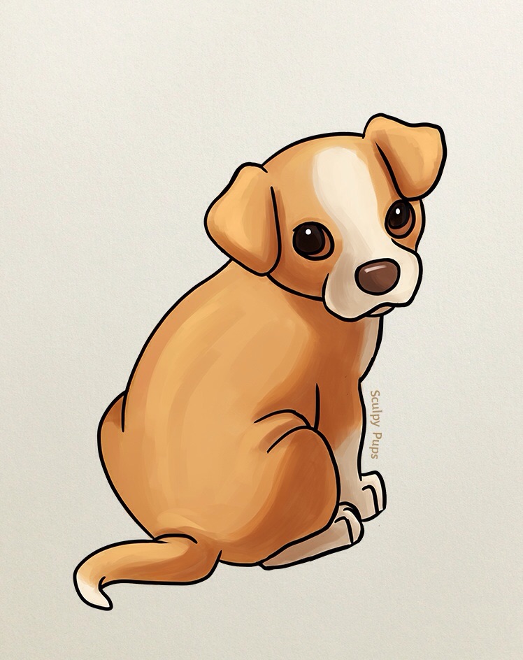 Dog Cartoon Drawing Intricate Artwork