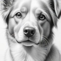 Dog Pencil Drawing Sketch Image