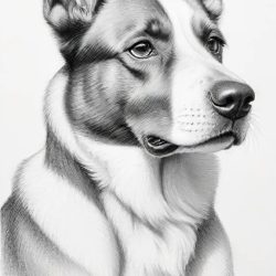 Dog Pencil Drawing Sketch Photo