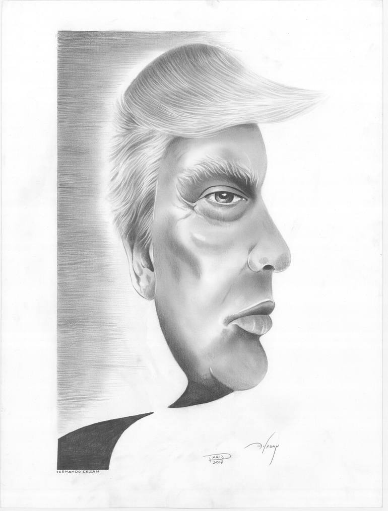 Donald Trump Drawing Detailed Sketch