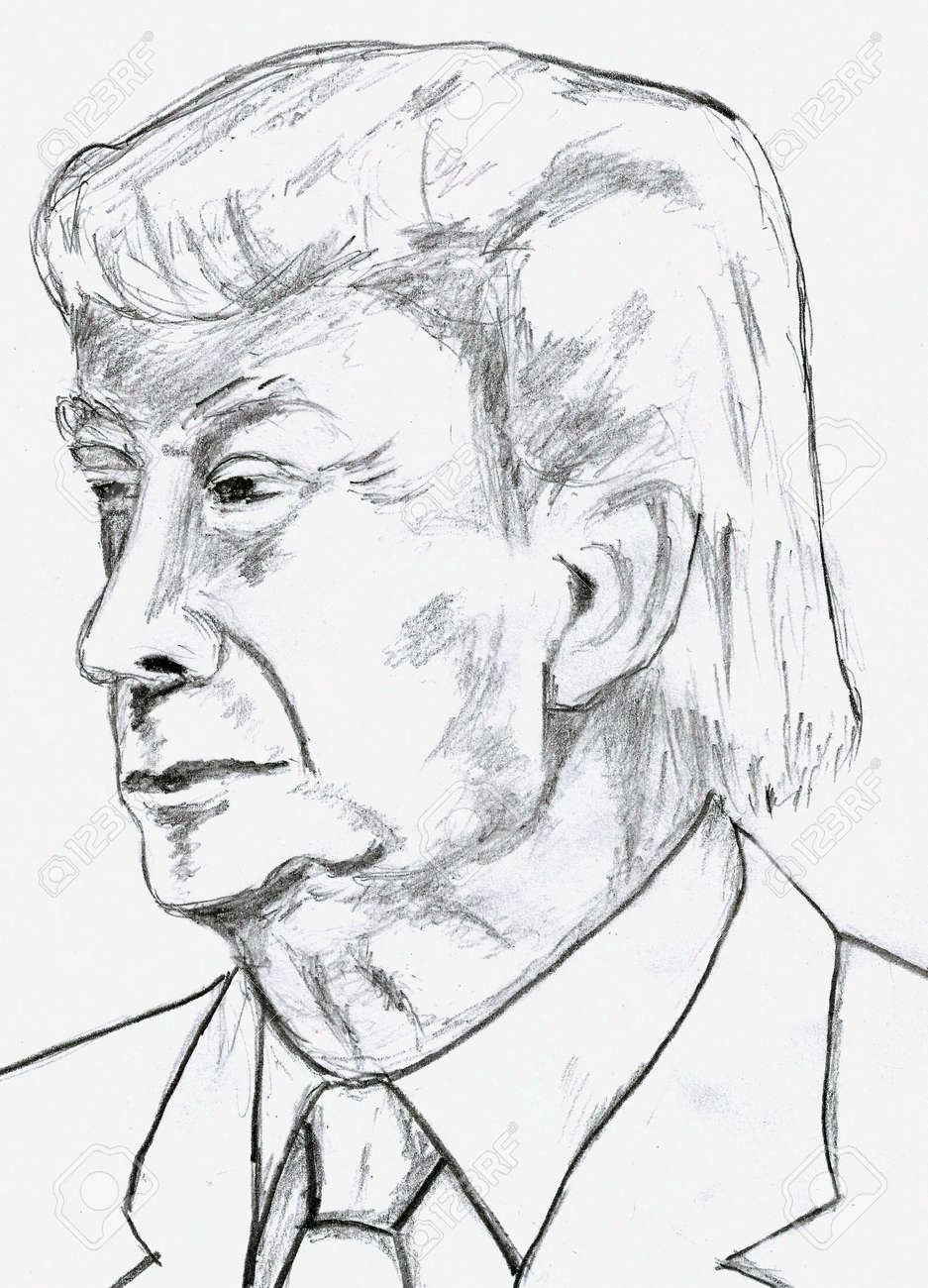 Donald Trump Drawing Hand drawn