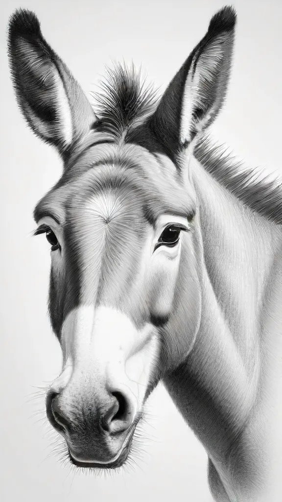 Donkey Drawing Art Sketch Image