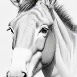 Donkey Drawing Sketch Photo