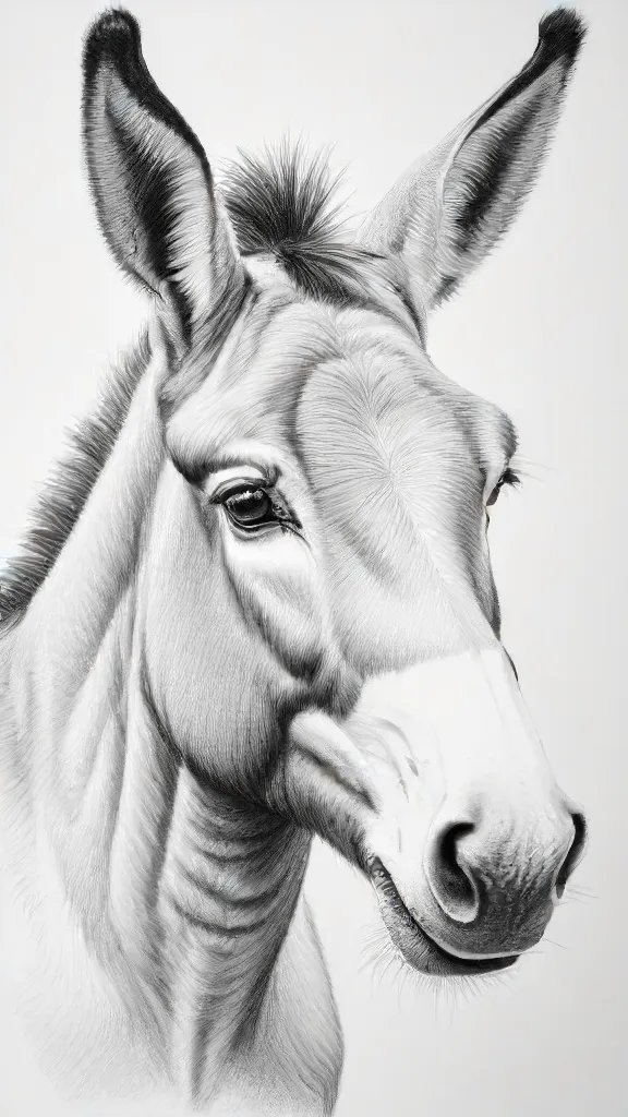 Donkey Drawing Sketch Picture