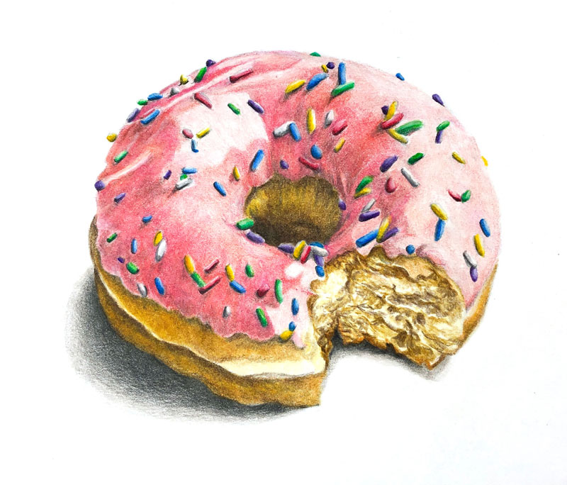 Donut Drawing Intricate Artwork