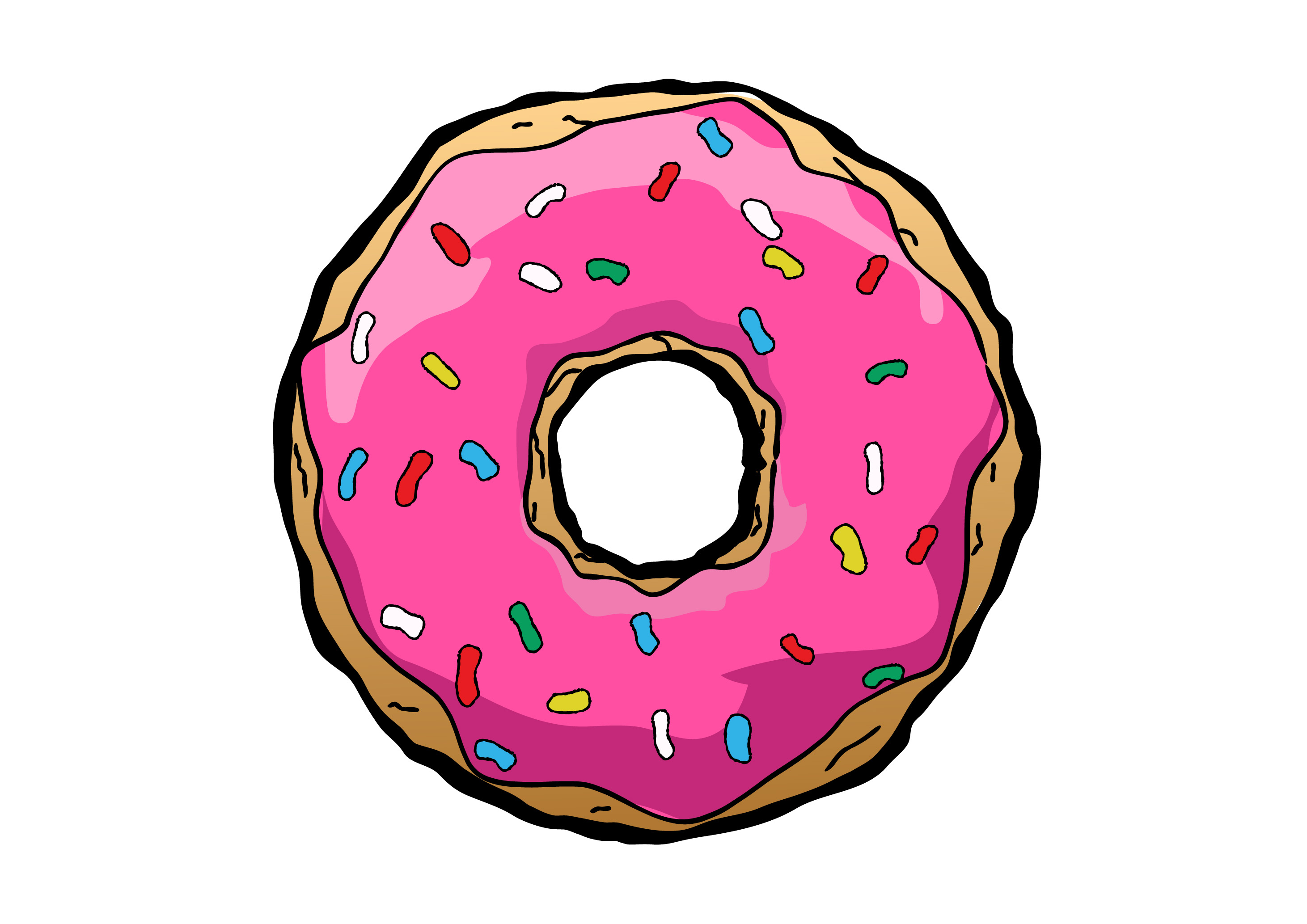 Donut Drawing Modern Sketch