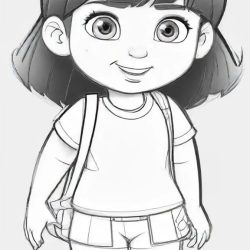 Dora Drawing Art Sketch Image