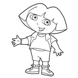 Dora Drawing Intricate Artwork