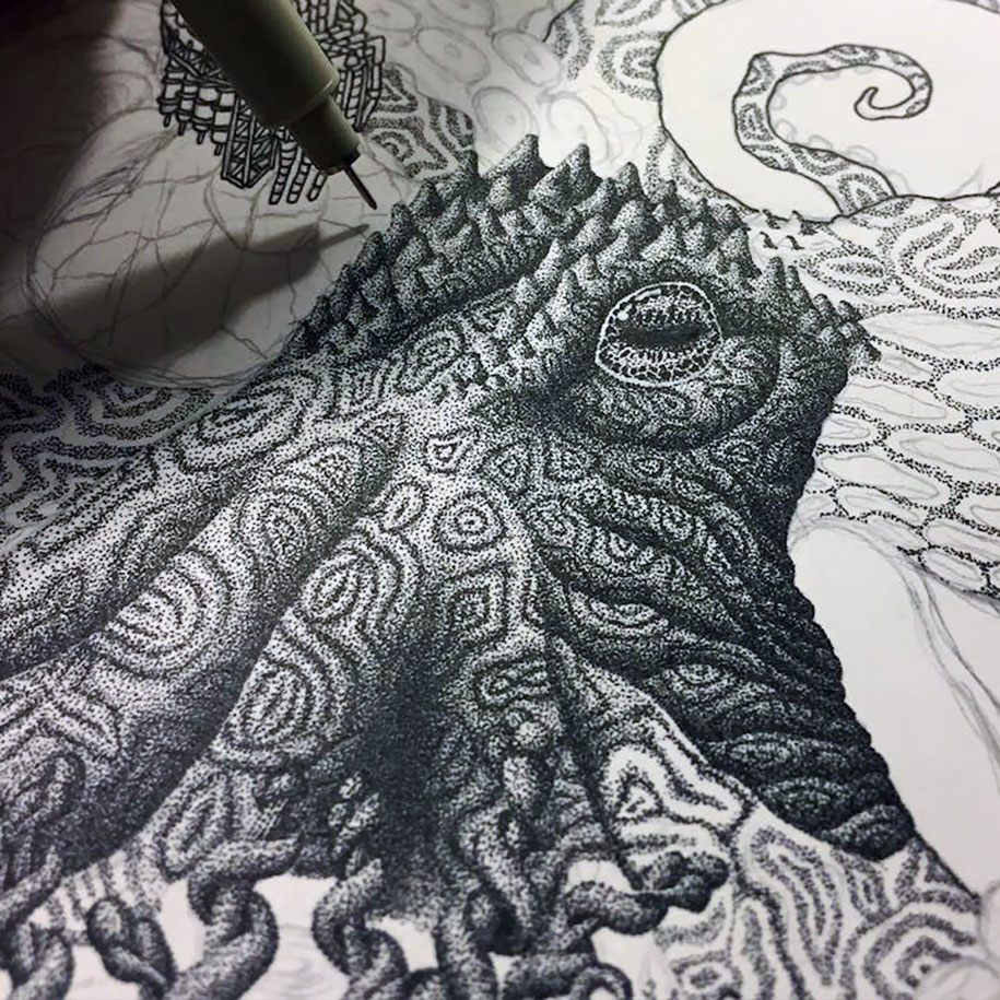 Dots Drawing Intricate Artwork