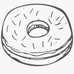 Doughnut Drawing Hand drawn