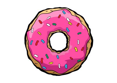 Doughnut, Treat, Fried, Sweet, Ring-Shaped Drawing