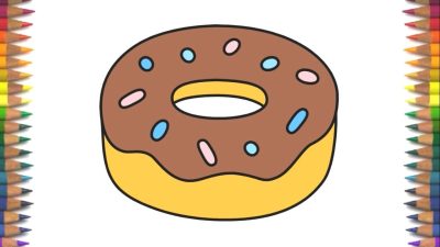 Doughnut, Glazed, Sweet, Treat, Fried Drawing