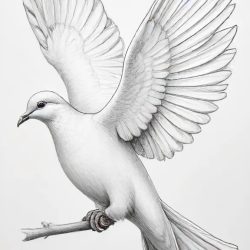 Dove Drawing Sketch Image