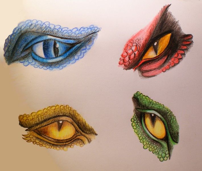 Dragon Eyes Drawing Modern Sketch