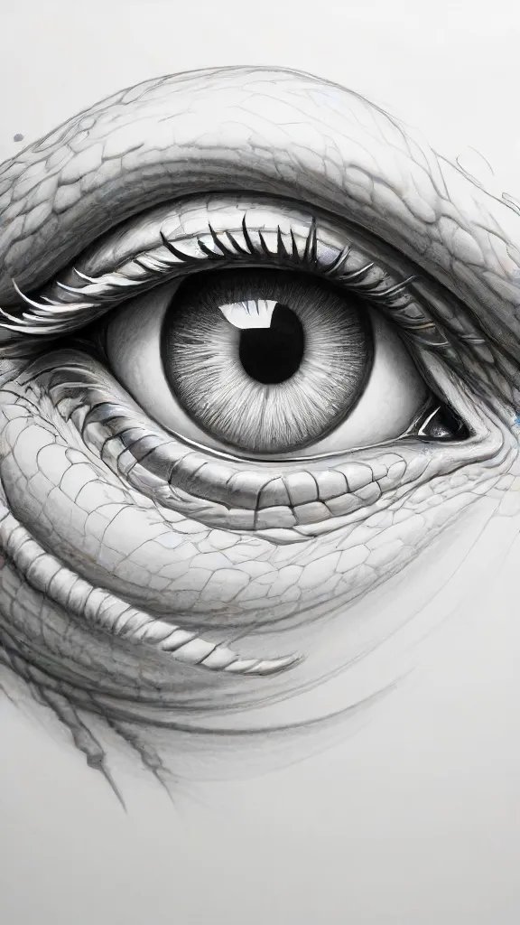 Dragon Eyes Drawing Sketch Photo