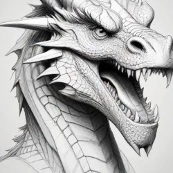 Dragon Head Drawing Sketch Image