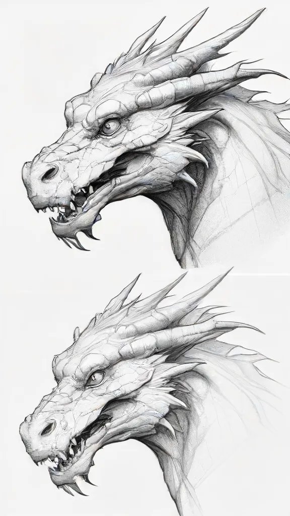 Dragon Head Drawing Sketch Picture