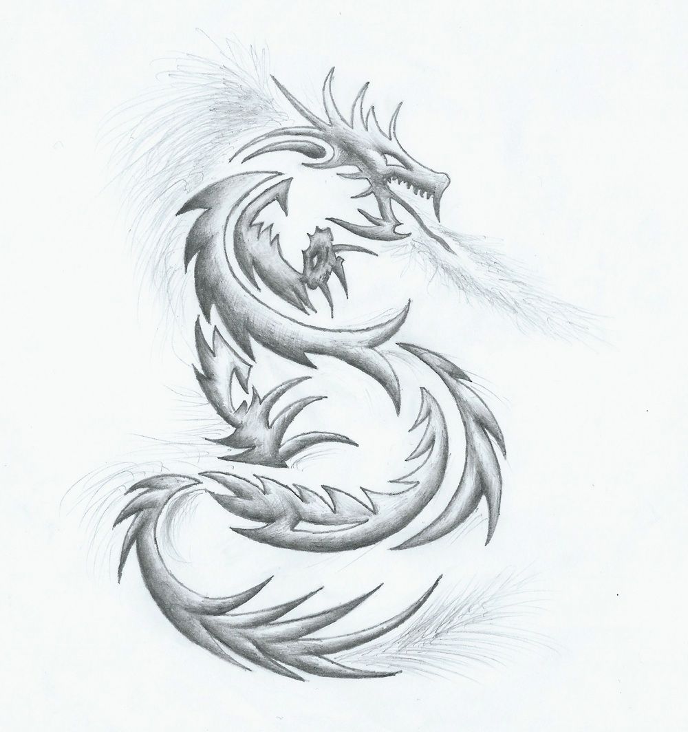 Dragon Tattoo Drawing Artistic Sketching