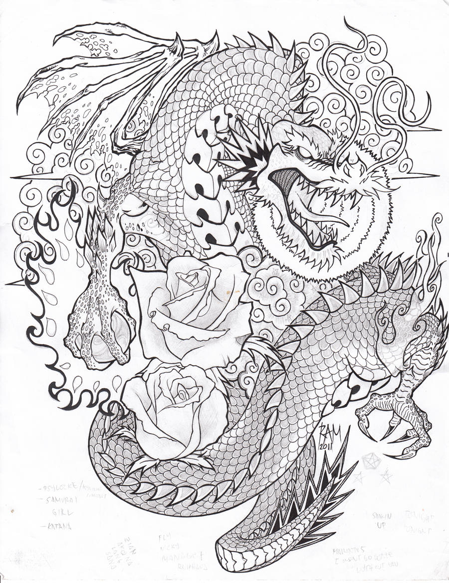 Dragon Tattoo Drawing Creative Style