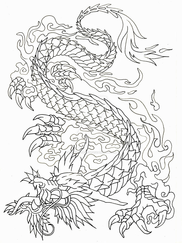 Dragon Tattoo Drawing Hand drawn Sketch