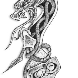 Dragon Tattoo Drawing Modern Sketch