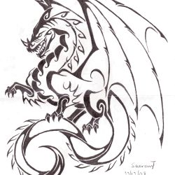 Dragon Wings Drawing Artistic Sketching