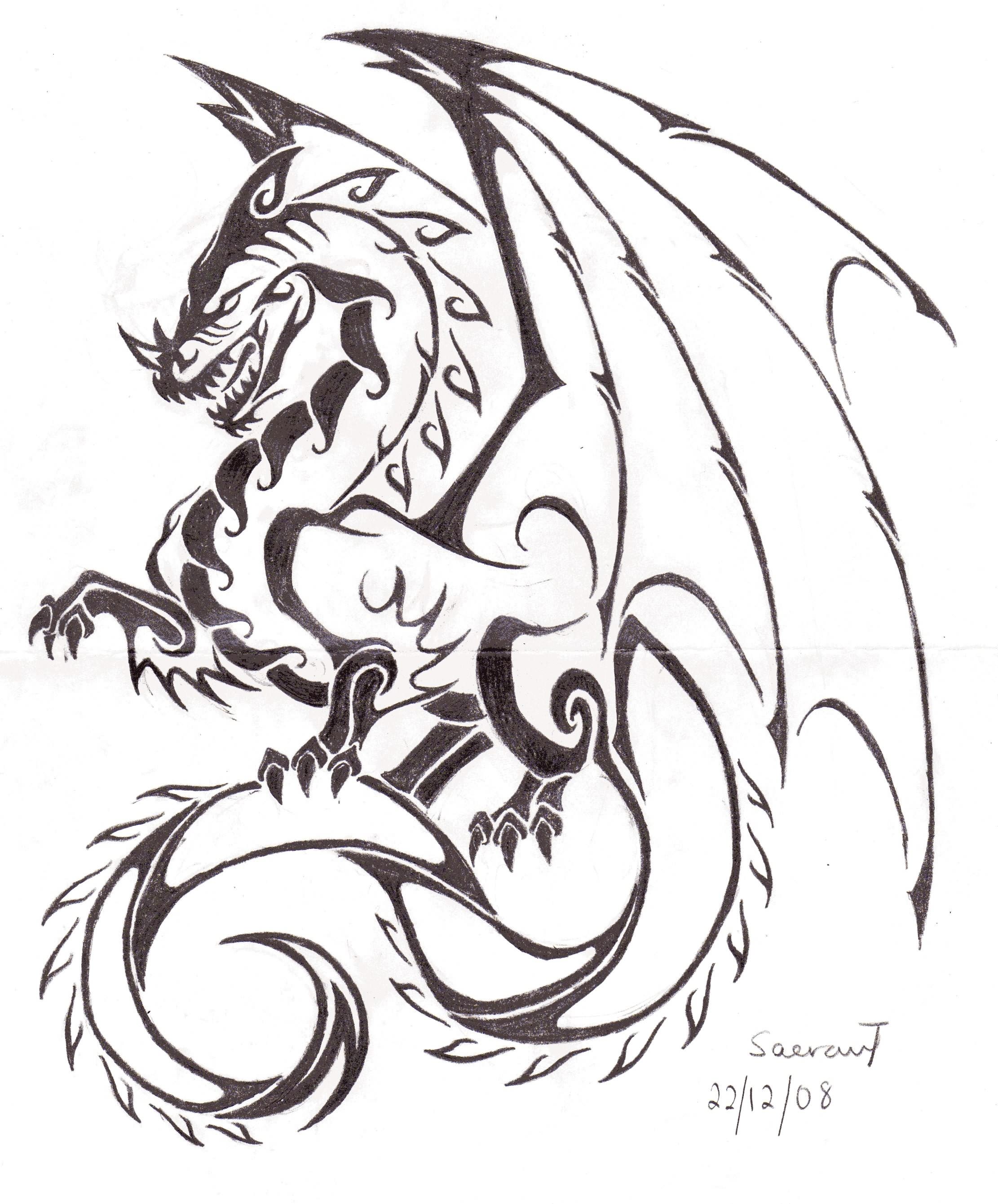 Dragon Wings Drawing Artistic Sketching