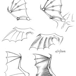 Dragon Wings Drawing Sketch