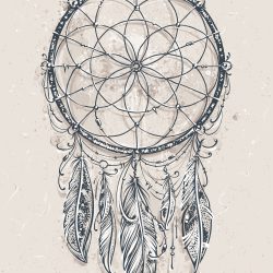 Dream Catcher Drawing Detailed Sketch