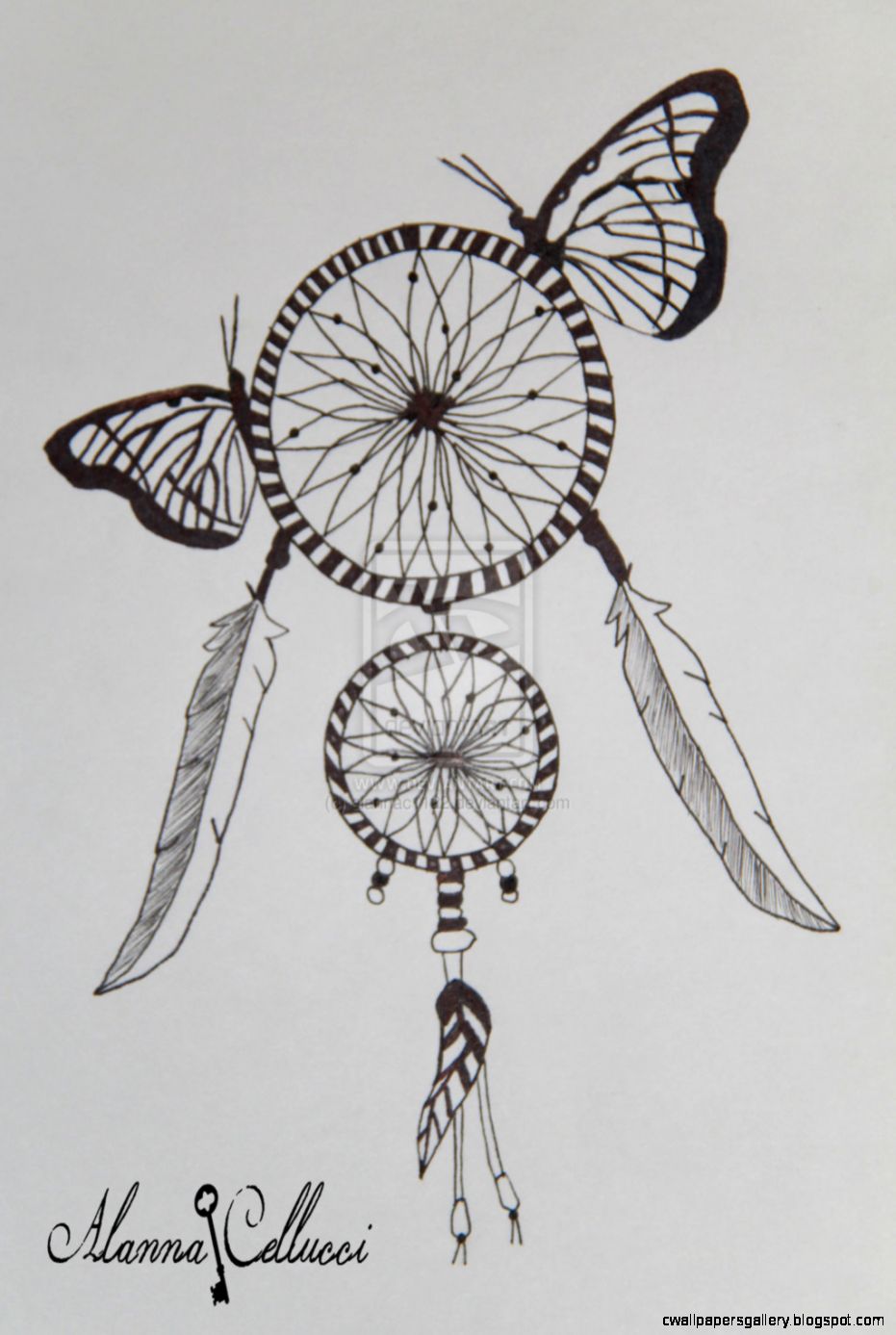 Dream Catcher Drawing Modern Sketch