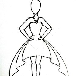 Dress Design Drawing Art