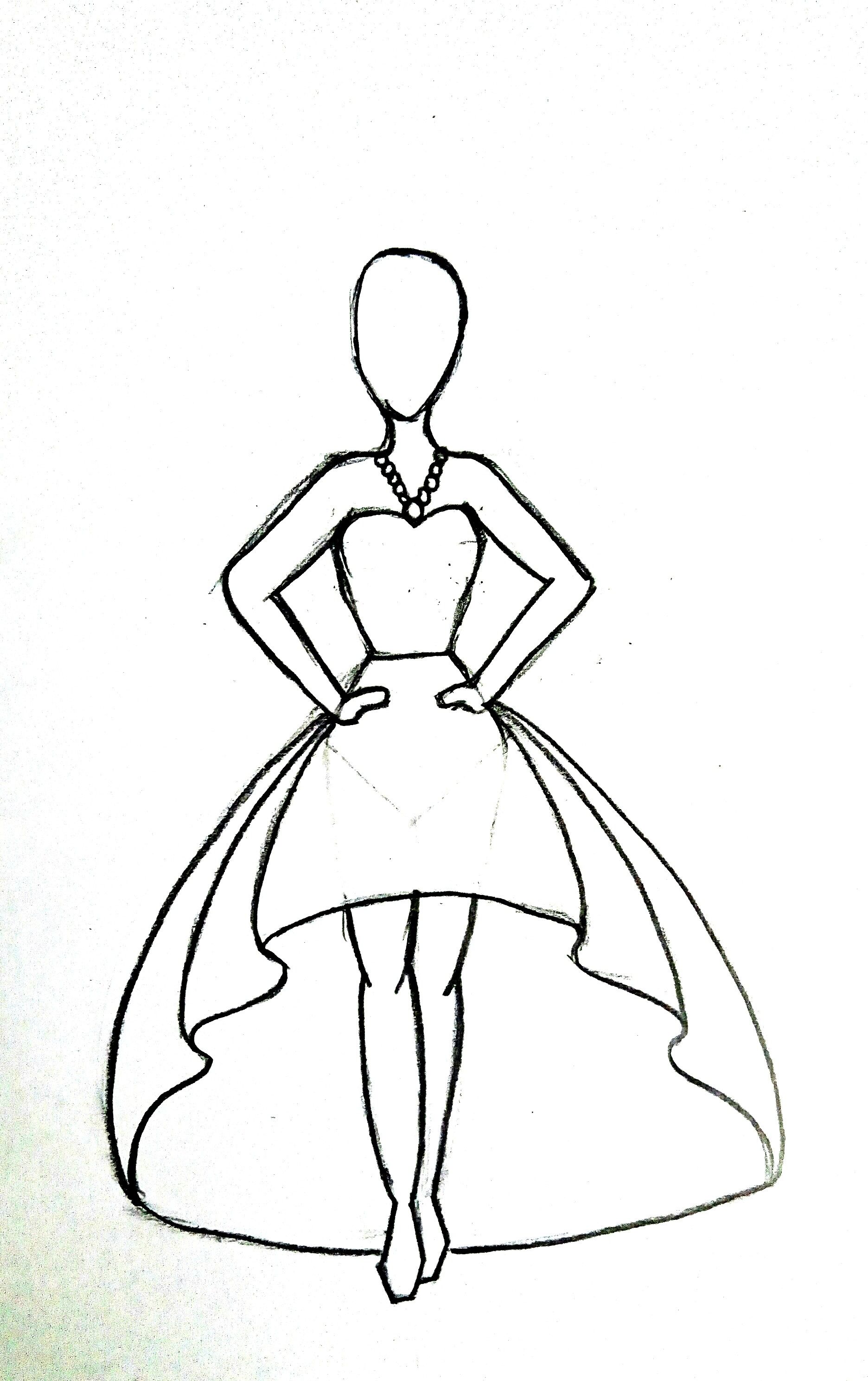 Dress Design Drawing Art